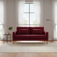 Canapé 3 places Stockolm PVC non feu lie-de-vin - Image 3