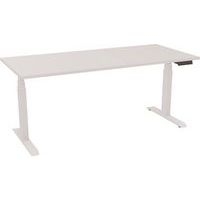 Bureau motorisé L180xP80 cm ép.25 mm blanc/blanc - Image principale