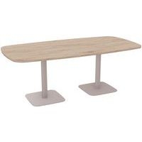 Table de réunion tonneau L200XP100 ép.25mm Brunswick/alu - Image principale