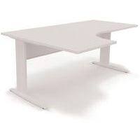 Plan compact 160X80X120 cm retour gauche blanc/blanc - Image principale