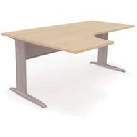 Plan compact 180X80X120 cm retour gauche gris/chêne clair - Image principale