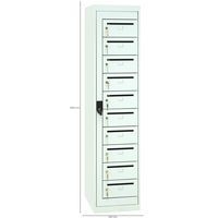 Armoire à courrier 10 cases Serrure à clé Gris clair - Image 3