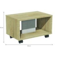 Table basse Identité à roulettes Argent/Chêne - Image 2