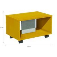 Table basse Identité à roulettes Argent/Orange - Image 2