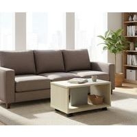 Table basse Identité à roulettes Argent/Pin - Image 2