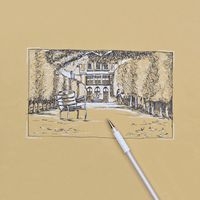 Stylo bille encre gel blanc Pentel - Image 2