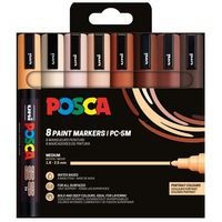 Set 8 marqueurs PC5M pointe conique moyenne couleurs portrait - Image principale