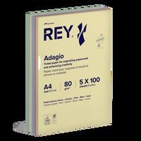 Ramette 500 feuilles A4 80g 5 teintes pastel assorties - Image principale