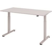 Bureau droit hauteur réglable électrique Evol 160 x 80 cm Plateau Gris - Image principale