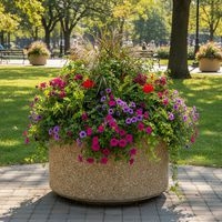 Jardinière ronde en béton 60 x 60 x 40 cm - Manutan Expert - Image 4