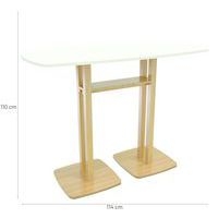 Table réunion haute Woody 4 personnes plateau Hêtre - Image 4