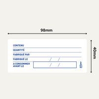 300 Etiquettes traçaoeilité alimentaire pré-imprimée 98x40mm - Image 2