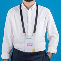 Tour de cou badge recyclé avec double mousqueton - Avery (Lot de 10) - Image 5