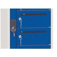 Armoire à courrier 10 cases Serrure à clé Bleu - Image 4