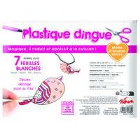 Feuille 20 x 26 cm, plastique dingue blanc effet opaque (Pochette de 7) - Image 2