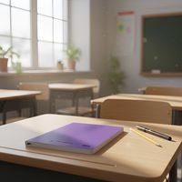 Cahier polypropylène 90g 96 pages seyes 24x32 cm - violet - Image 2