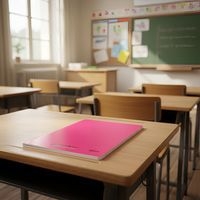 Cahier polypropylène 90g 96 pages seyes 24x32 cm - rose - Image 3