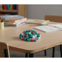 Dé à points en plastique - 100 pièces multicolores - Hope Education - Image 3