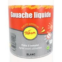 Flacon 1 litre gouache pichon avec bec verseur - blanc - Image 2