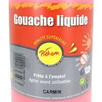 Flacon 1 litre gouache pichon avec bec verseur - carmin - Image 2