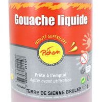 Flacon 1 litre gouache pichon avec bec verseur - sienne brulée - Image 4
