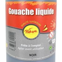 Flacon 1 litre gouache pichon avec bec verseur - noir - Image 2