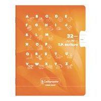 Cahier maternelle 17x22 cm 32 pages 90g 1 feuille unie, 1 feuille lignée 18mm - Image principale