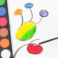 Boite en plastique de 12 godets ø 30mm, pinceau inclus - Image 4