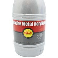 Flacon 250 ml gouache métal acrylique pichon - étain - Image 6