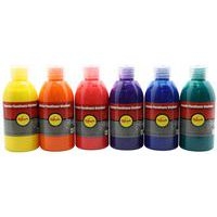 Assortiment de 6 flacons 250 ml de gouache plastifiante vinylique pichon - Image principale