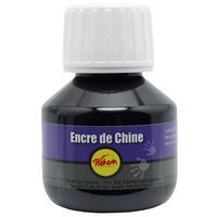 Flacon 50ml encre de Chine noire Pichon (lot de 6 flacons) - Image principale