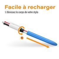 Stylo bille 4 couleurs bic - Image 4