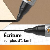 Marqueur permanent pointe ogive Bic - noir - Image 3