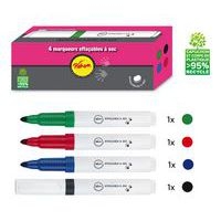 Sachet 4 marqueurs effaçables à sec PICHON, pointe ogive 4 mm  bleu, noir, rouge, vert - Image principale