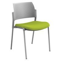 Chaise Kyos dos polypropylène gris assise tissu Sokoa - Image 6