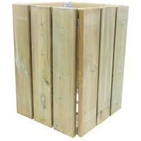 Poubelle carrée Kerguélen 50L - pin traité - Manutan Expert - Image 10