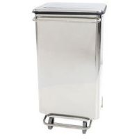 Conteneur mobile à pédale frontale amovible inox 110L - Manutan Expert - Image 7