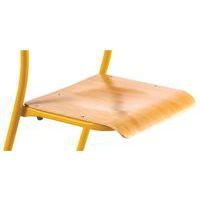 Chaise Atlas réglable appui sur table, dossier simple galbe, Jaune - Image 3