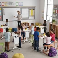 Tableau blanc portable double face Mini Lily collaboratif pour classe - Mirplay - Image 4