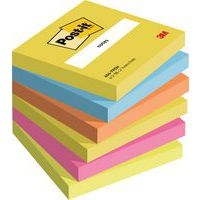 Lot 6 blocs 100 feuilles post-it 3m scotch 76x76 mm energetic - Image principale