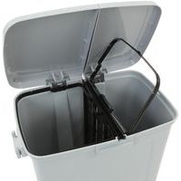 Poubelle à pédale double Dustbin 45L Plastique Gris - Image 3