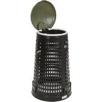 Poubelle ronde en plastique perforé Ruff 110L noir vert - Image 2