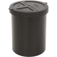Poubelle ronde en métal 15 L Noir - Image 3