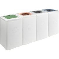 Poubelle circulaire BrickBin 65L Déchets organiques Blanc/ve - Image 2