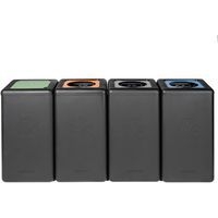 Poubelle circulaire BrickBin 65L Papier Noir/blue - Image 5