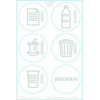 Poubelle circulaire BrickBin 65L Papier Noir/blue - Image 6