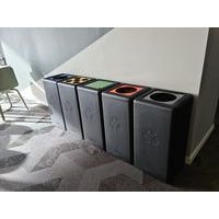 Poubelle circulaire BrickBin 65L Papier Noir/blue - Image 2