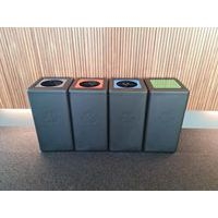 Poubelle circulaire BrickBin 65L Plastiques noir / orange - Image 5