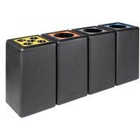 Poubelle circulaire BrickBin 65L Autres Déchets gris/noir - Image 4