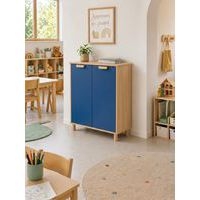 Meuble étagères Filou  avec portes sur pieds bleu delft - Image 4